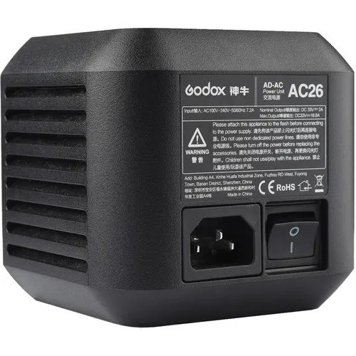 Godox AC26 AC Adapter for AD600Pro Flash
