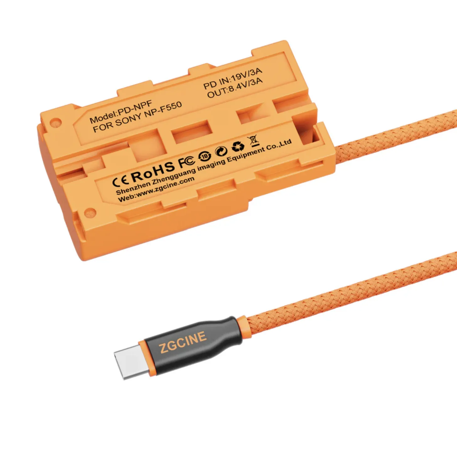 ZGCINE USB-C PD to NPF Dummy Battery
